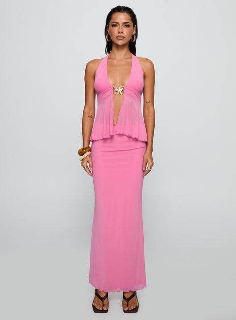 De Angelo Maxi Skirt Pink Product Image