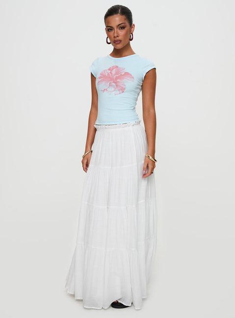 Mya Maxi Skirt White Product Image