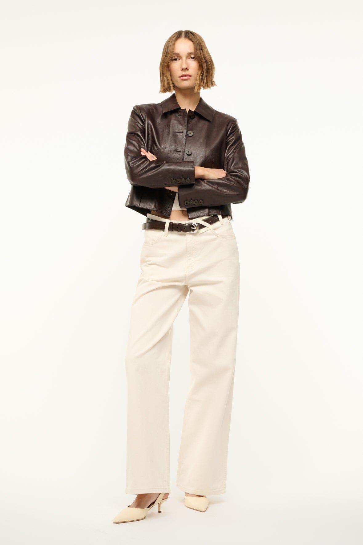LEATHER MARINO JACKET | TIRAMISU Product Image