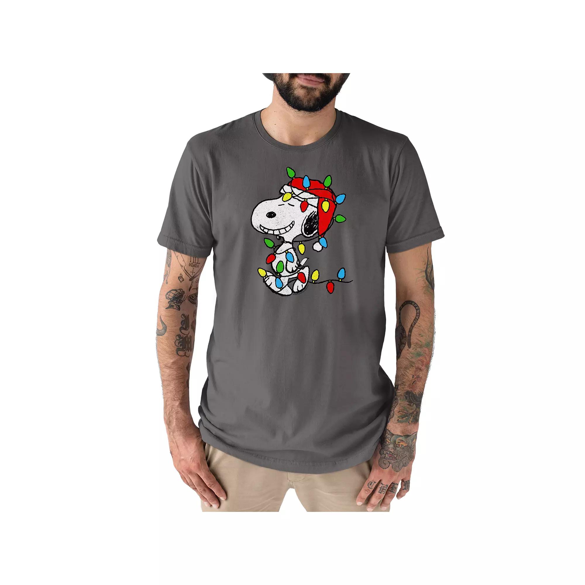 Men's Peanuts Snoopy Lights Tee,  Product Image