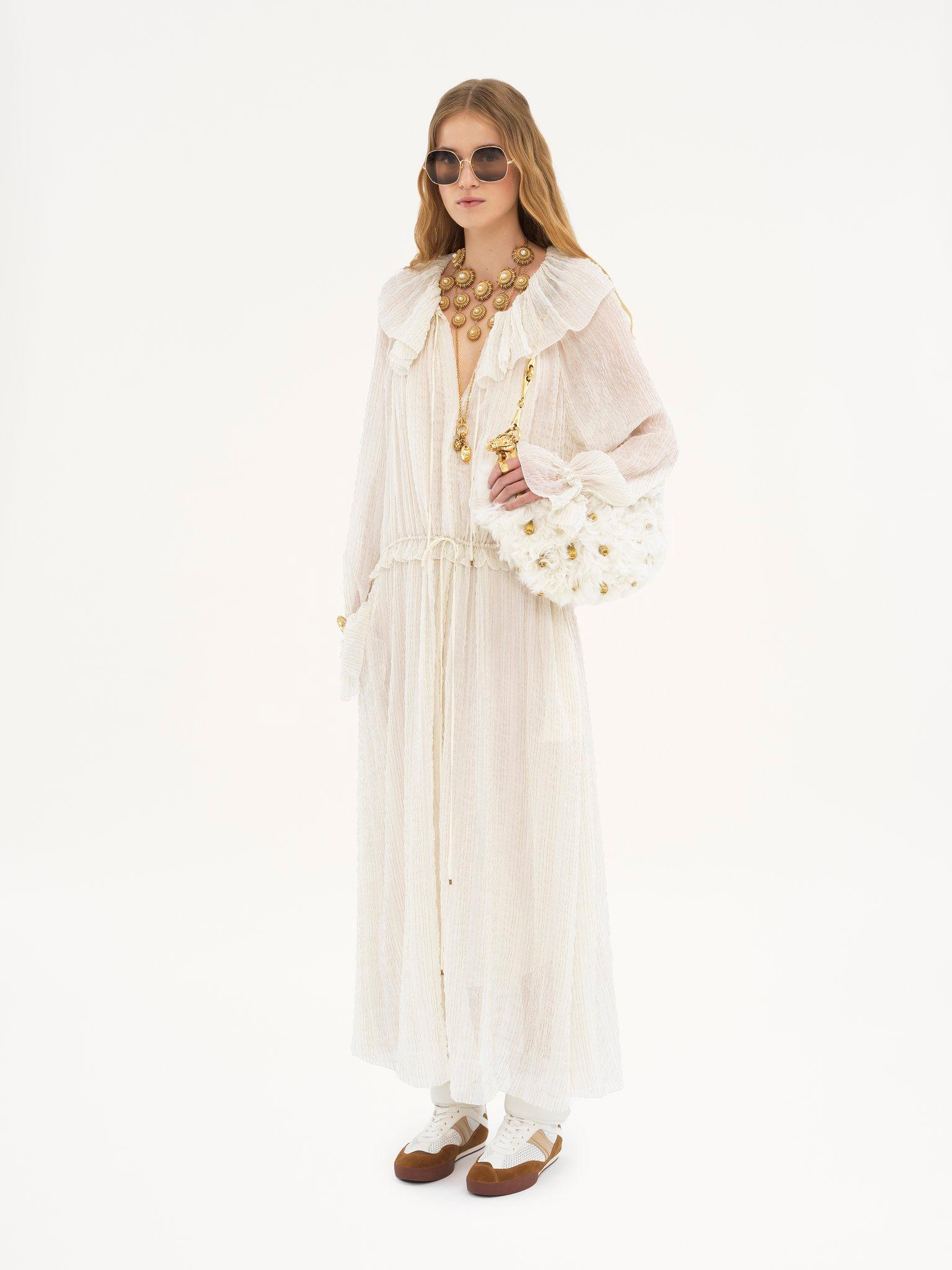 Chain Horse shoulder bag in shearling Product Image