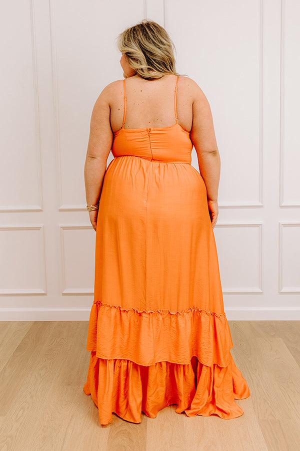 Coconut Grove Maxi Dress in Orange Curves Product Image