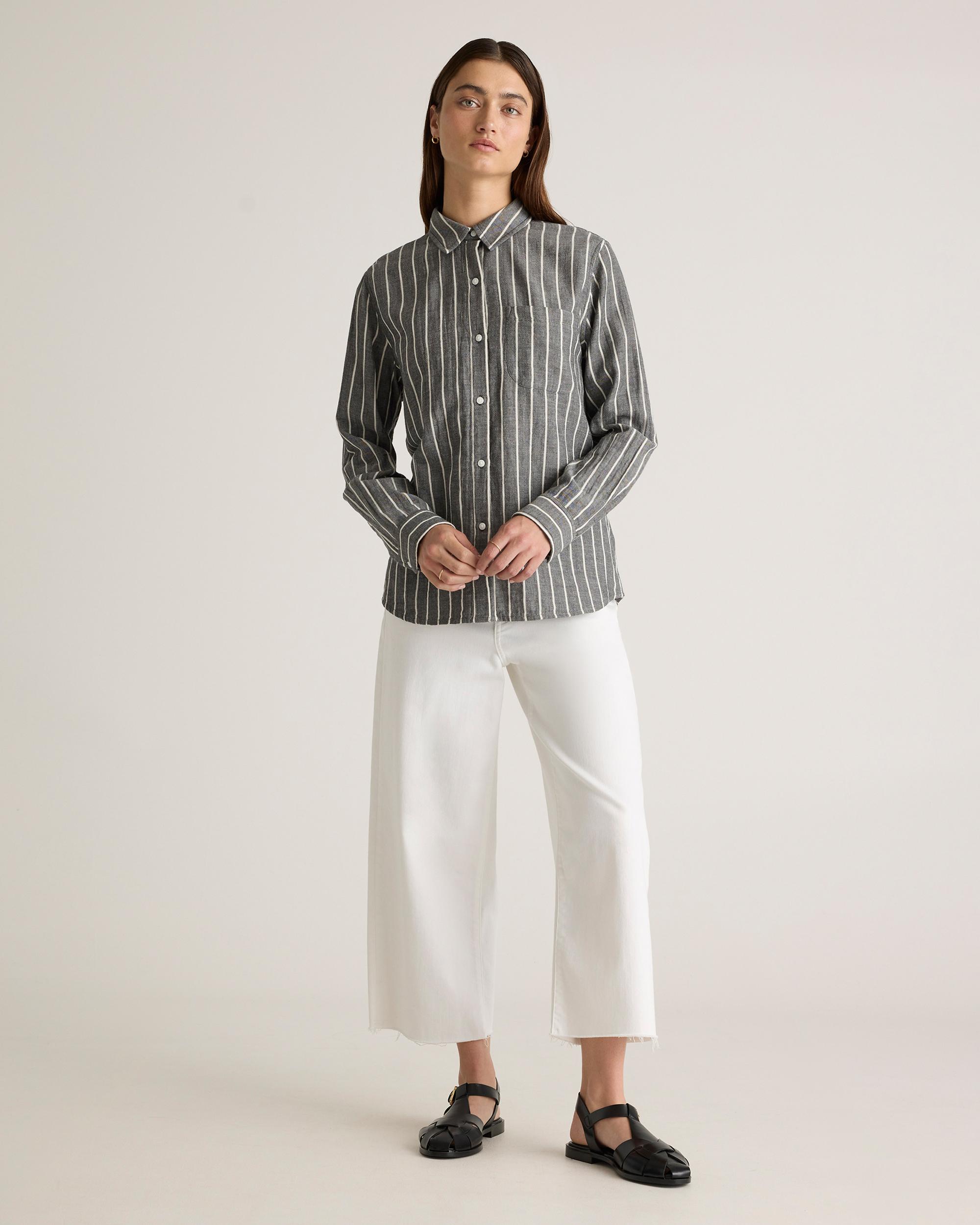 Quince | Women's Gauze Long Sleeve Shirt Organic Cotton Product Image