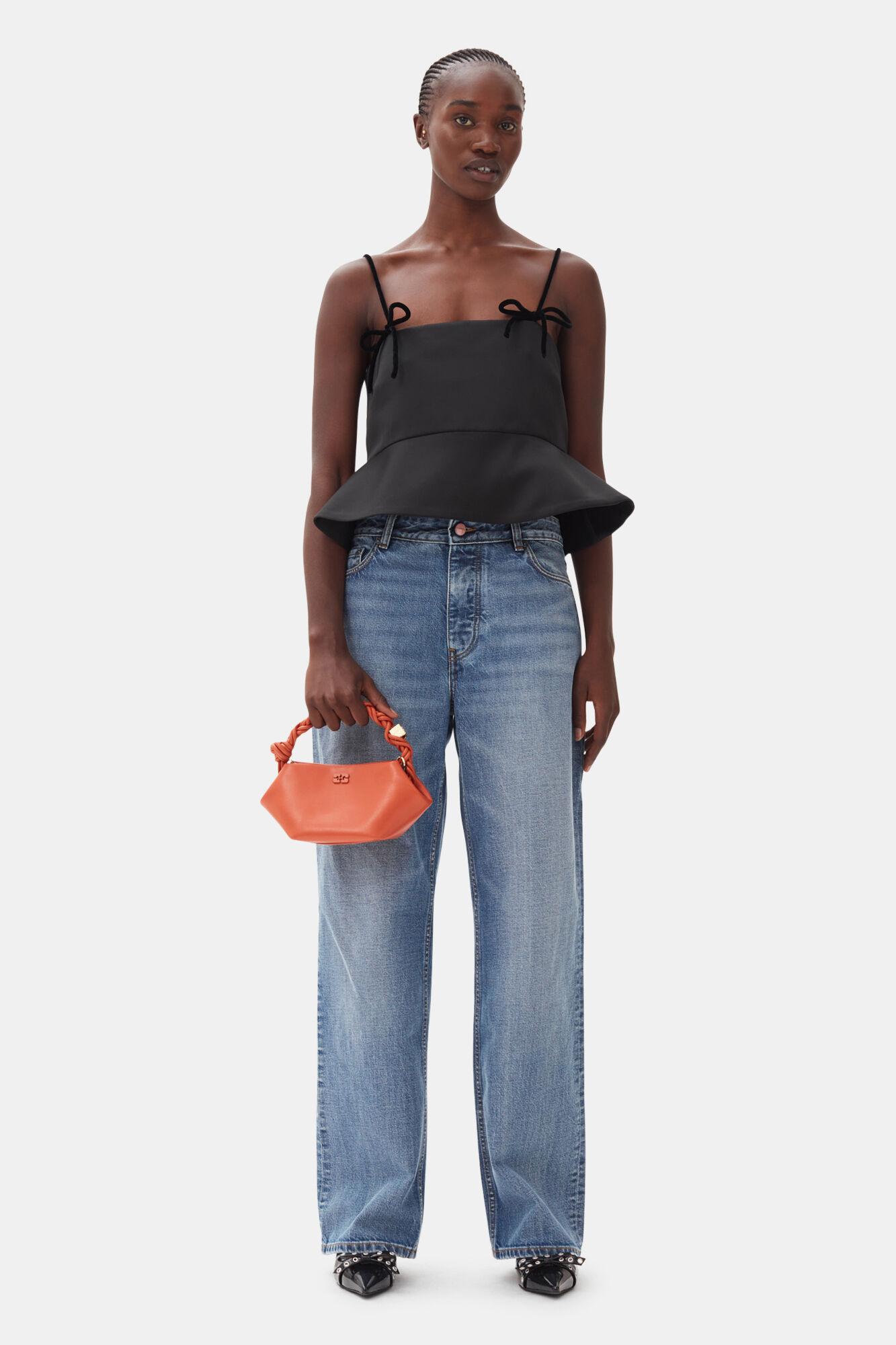 Black Duchesse Satin Top Product Image