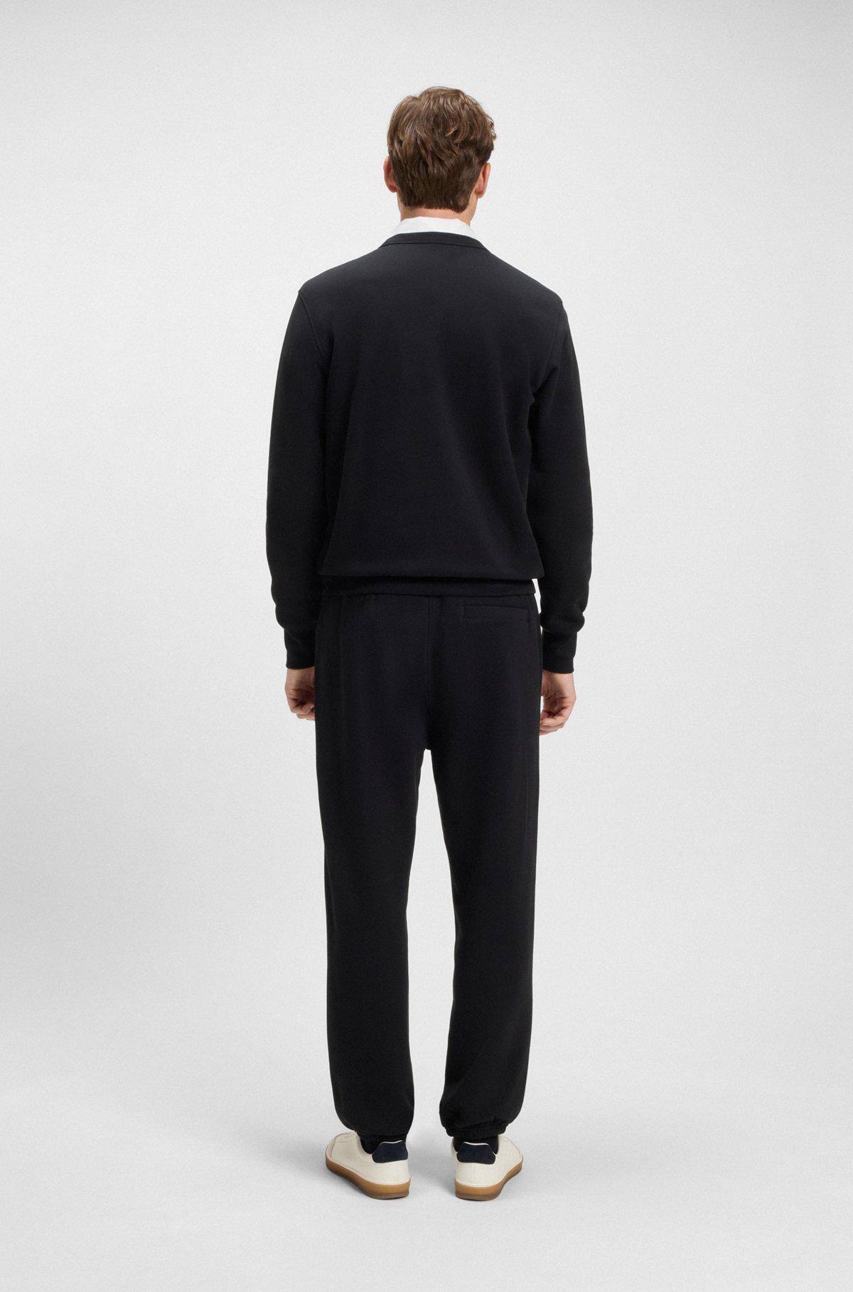 BOSS - BECKHAM x BOSS sweatshirt in mercerised cotton terry - Black Product Image