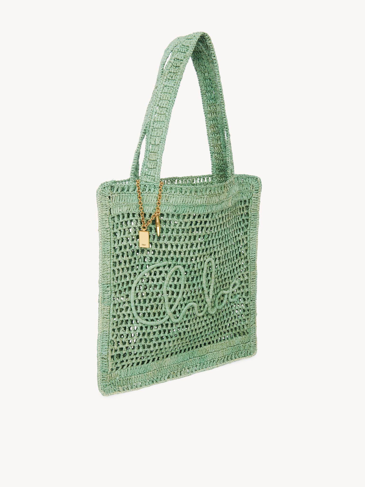 Summer Banana tote bag in raffia Product Image