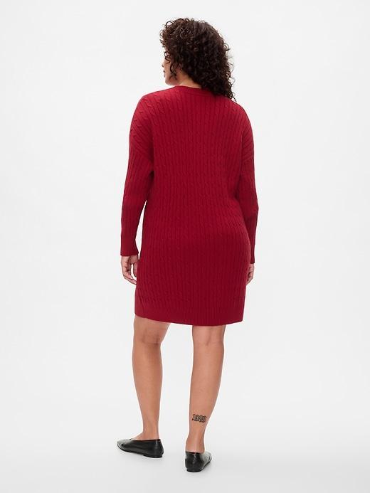 CashSoft Cable-Knit Mini Sweater Dress Product Image