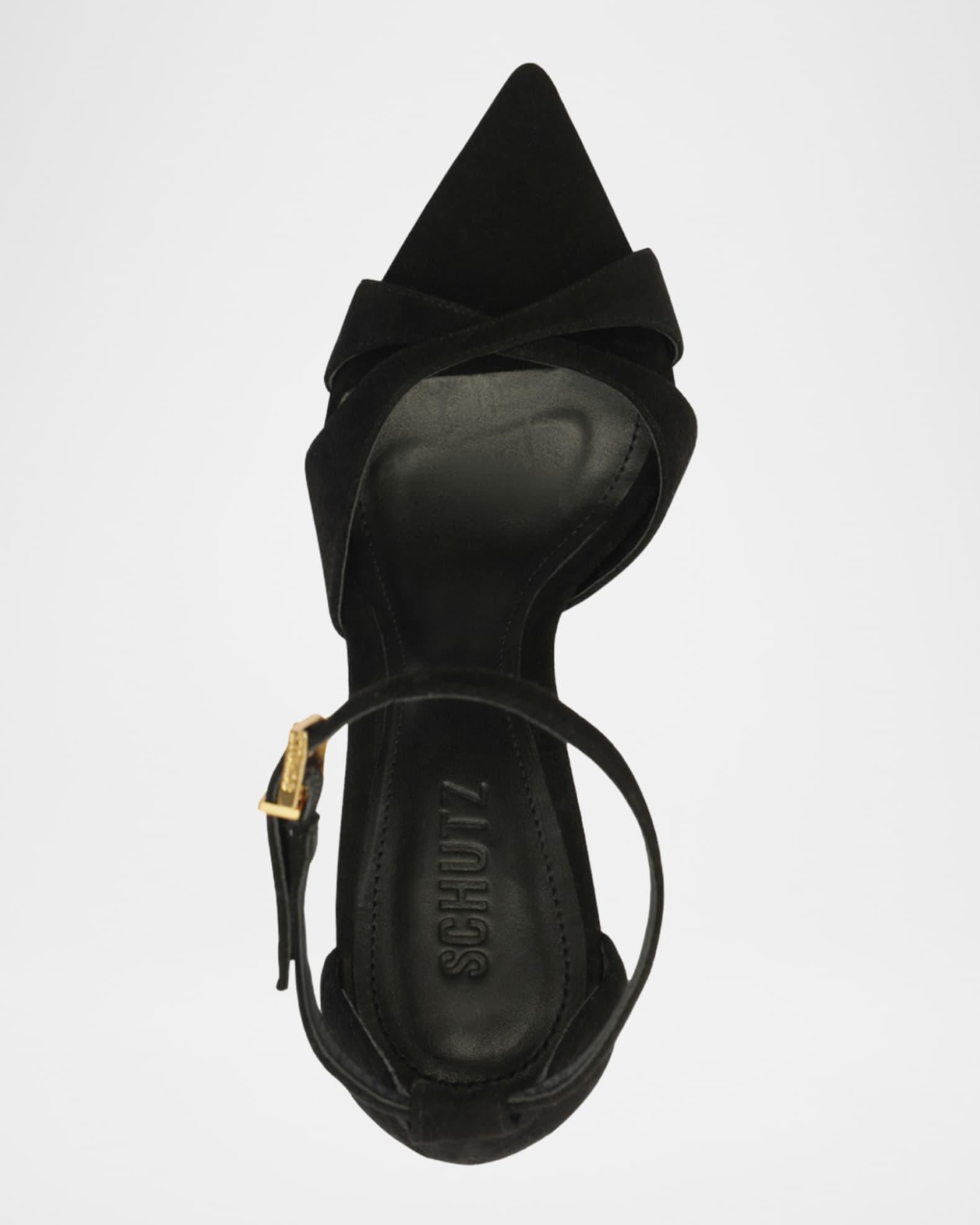 Hilda Leaf Suede Stiletto Sandals Product Image