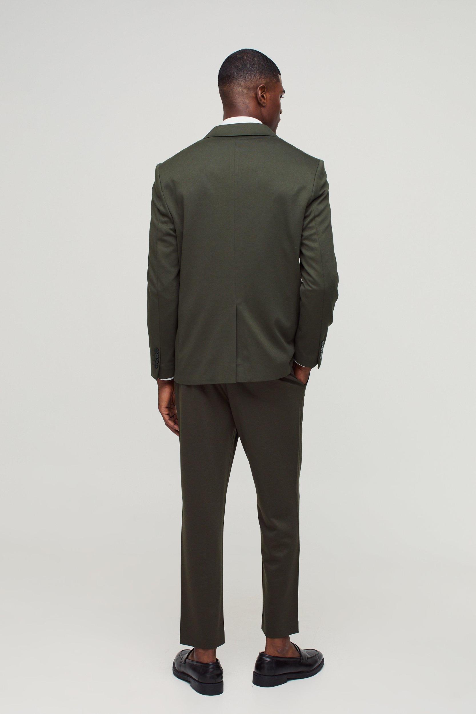 Straight Fit Jersey Blazer | boohooMAN USA Product Image