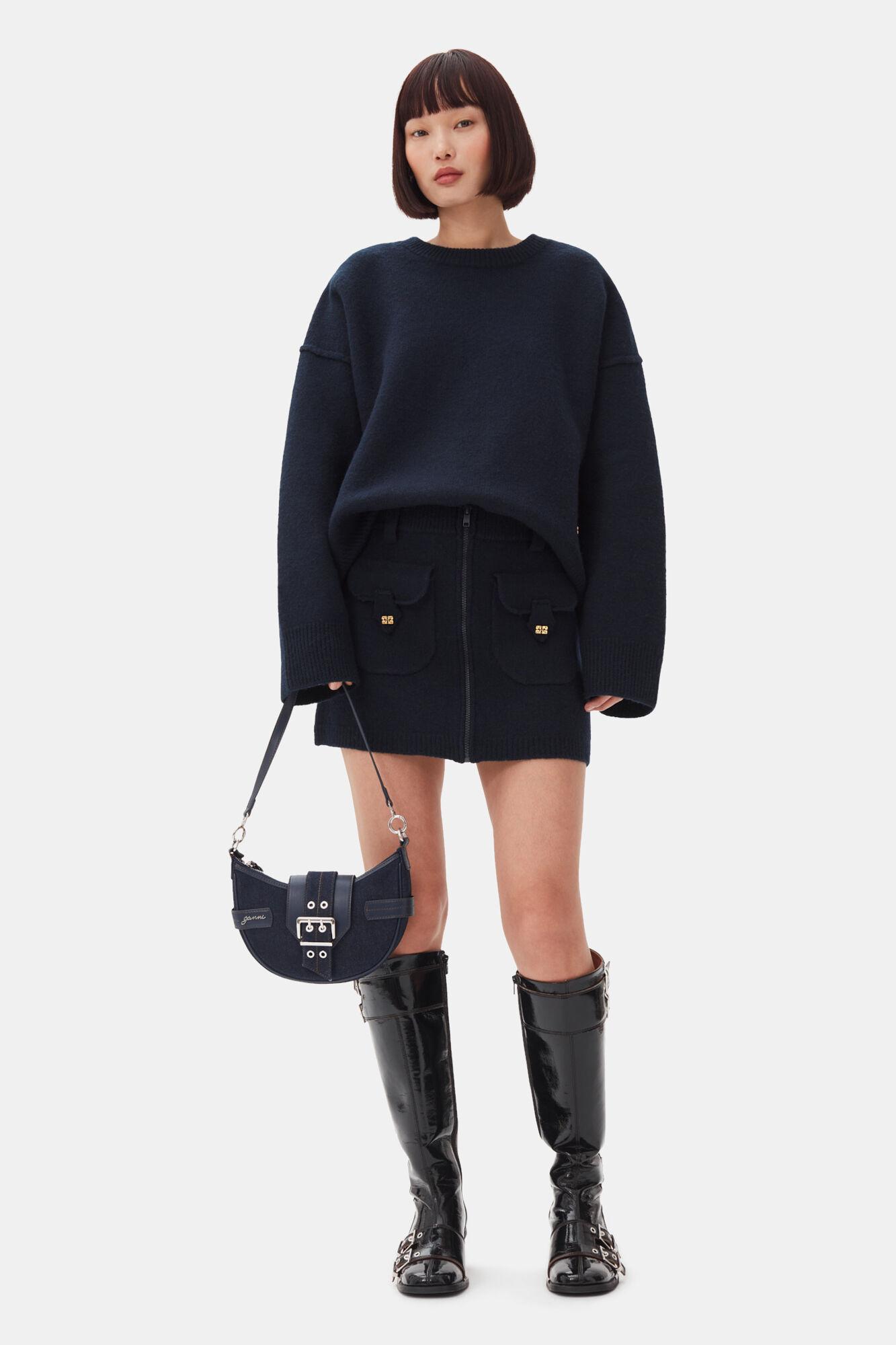 Dark Blue Wool Sweater Product Image
