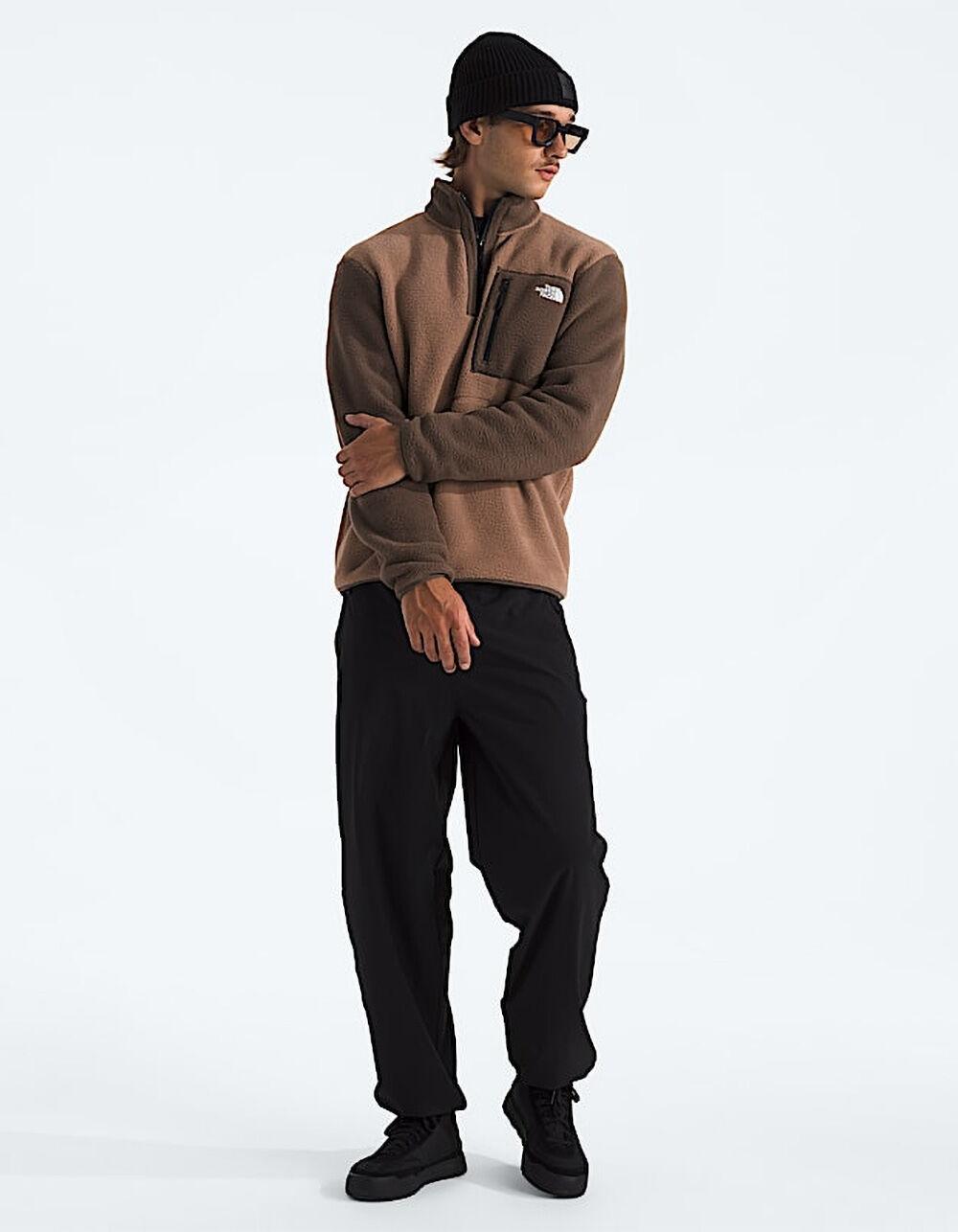 THE NORTH FACE Yumiori Mens Quarter Zip Fleece Jacket - BROWN COMBO Product Image