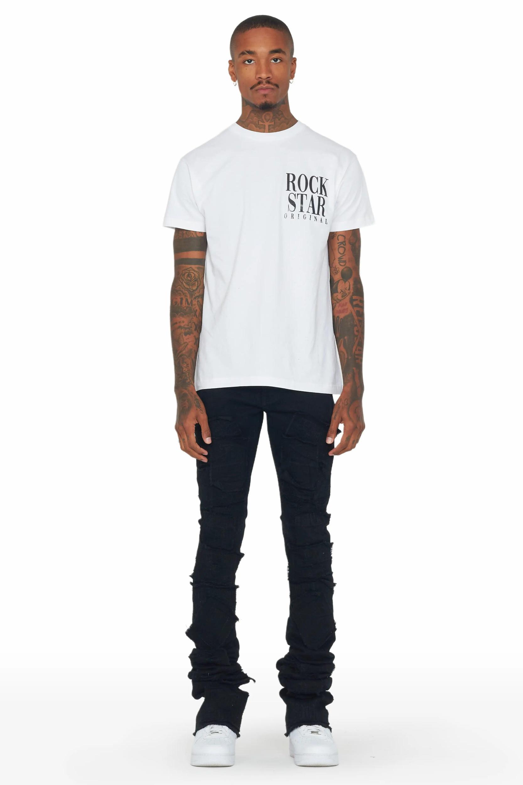 Camden Jet Black Super Stacked Flare Jean Male Product Image