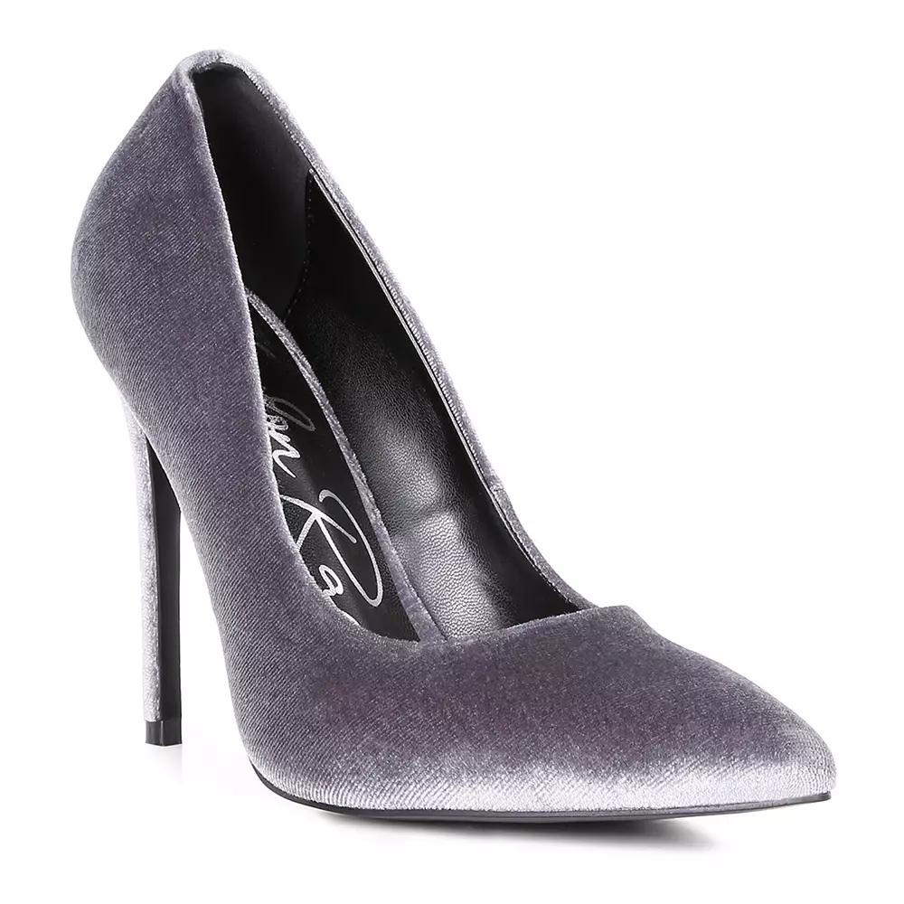 London Rag Janessa Women's Velvet Pumps,  Product Image