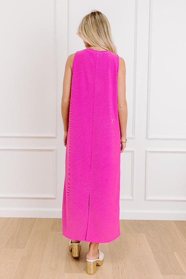 Santa Monica Chic Ribbed Midi Dress in Violet Product Image