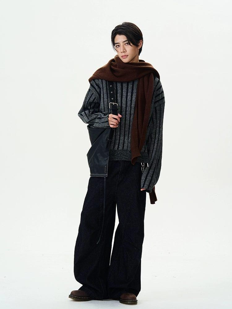 RT No. 11977 GRAY KNIT PULLOVER HOODIE Product Image