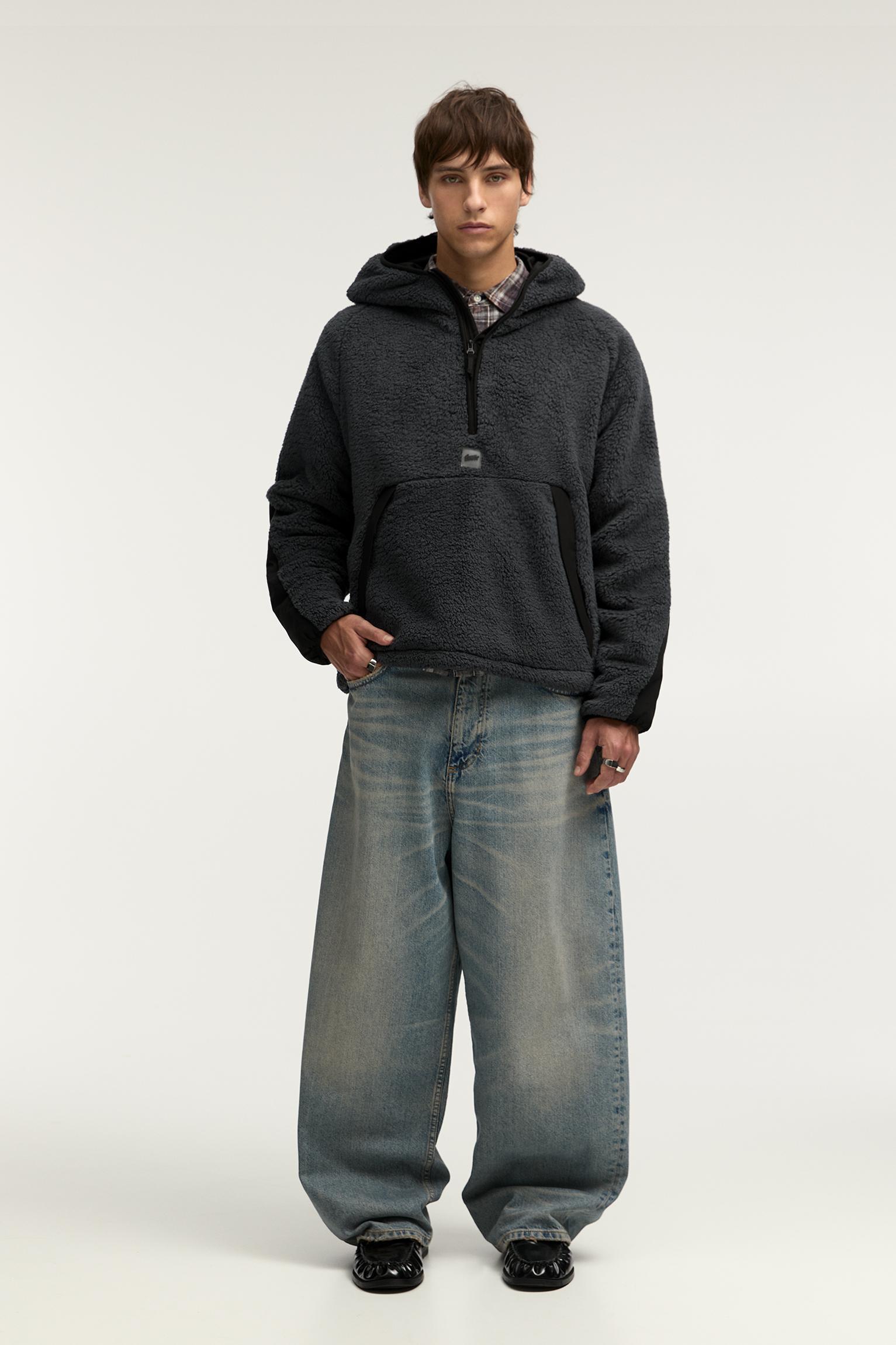 Hooded teddy jacket Product Image