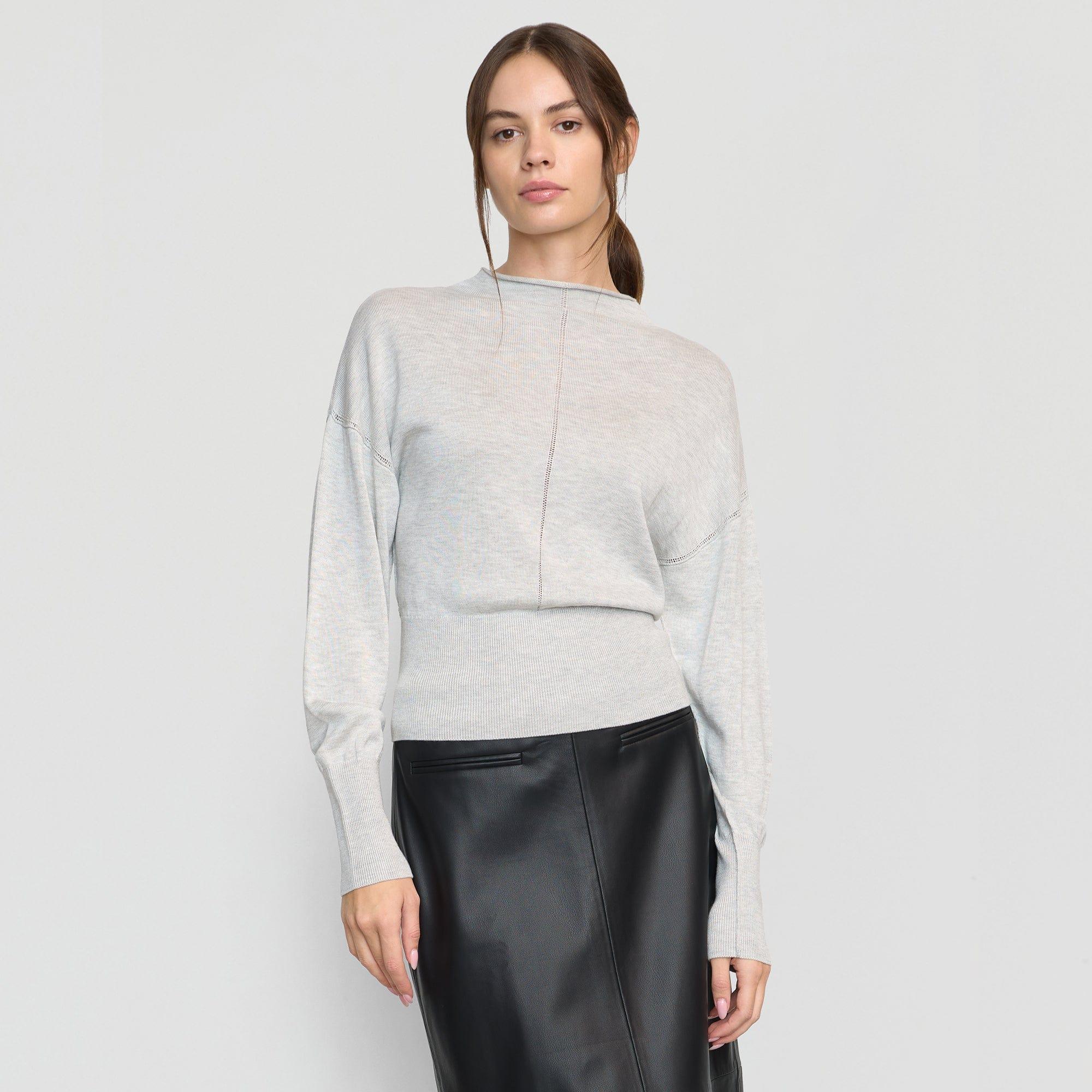 Jillian Pointelle Tencel-Wool Sweater Product Image