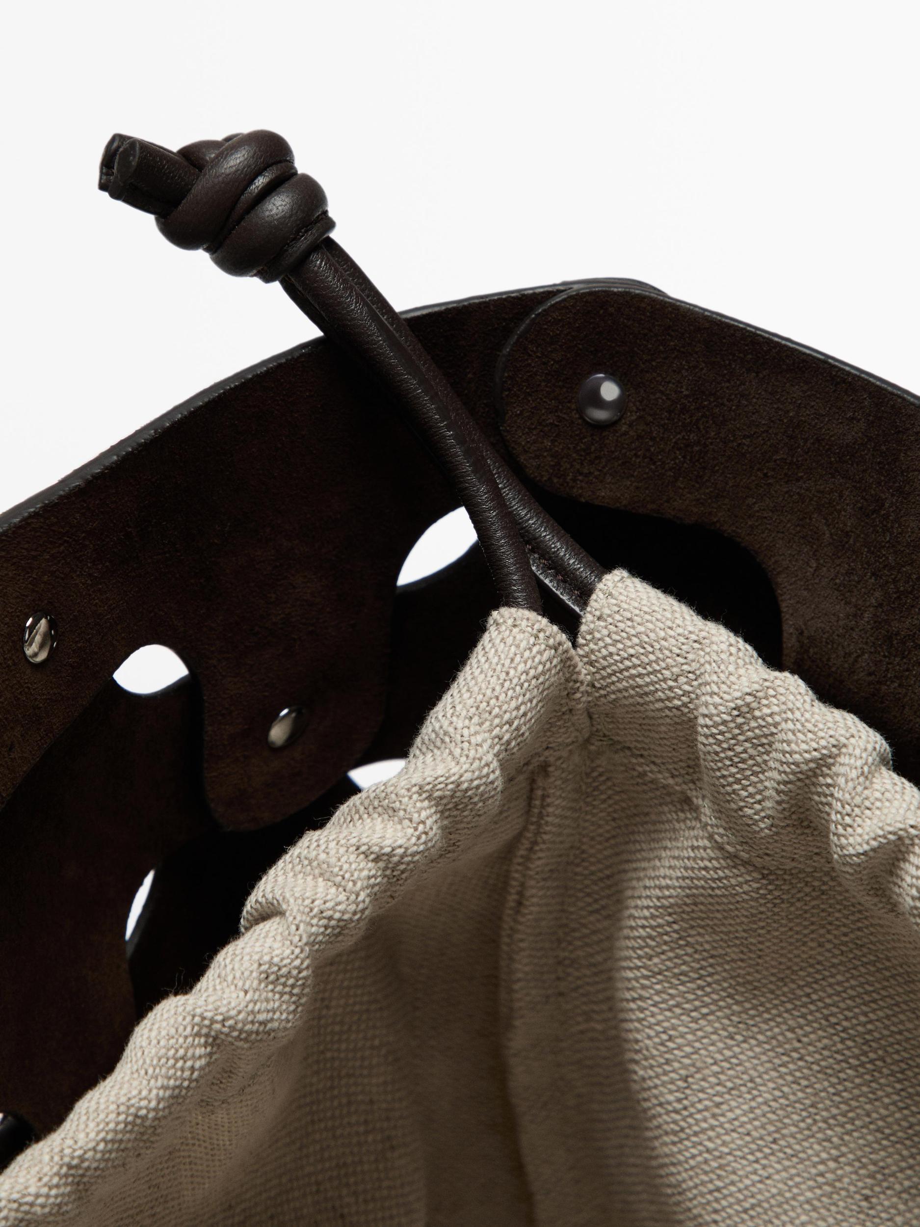 Studded split suede shopper bag Product Image