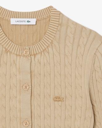 Washed Effect Cable Knit Cardigan Product Image