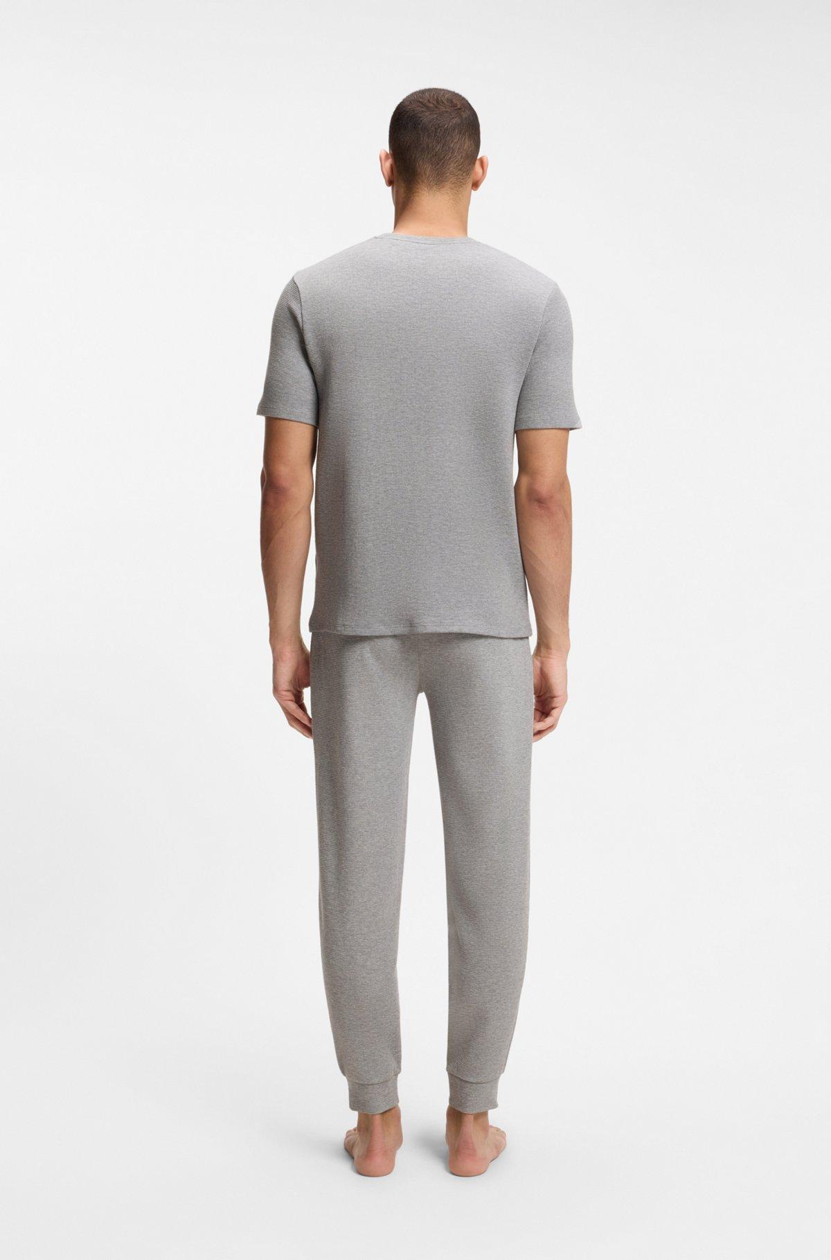 Cotton-blend pajama T-shirt with embroidered logo Product Image