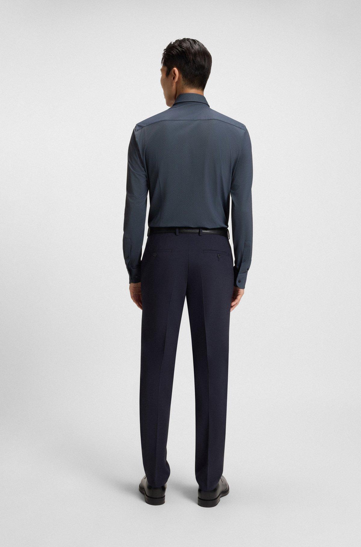 Printed slim-fit shirt in performance-stretch fabric Product Image