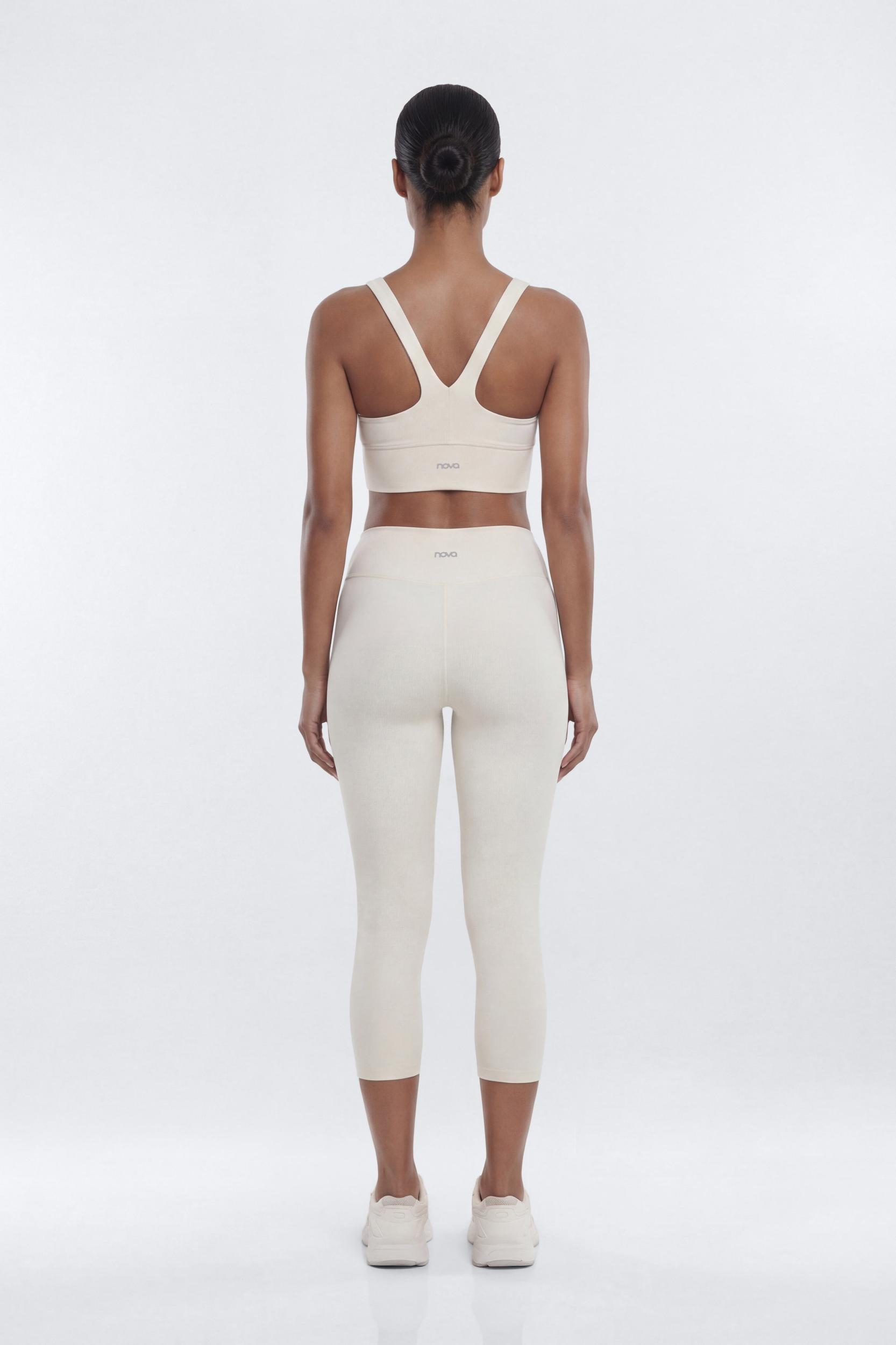 CloudForm™ 18″ Midrise Capri Legging - Beige Female Product Image