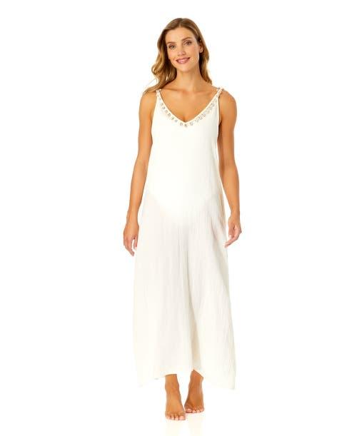 Anne Cole Women's V Neck Braided Shell Strap Cover Up Product Image
