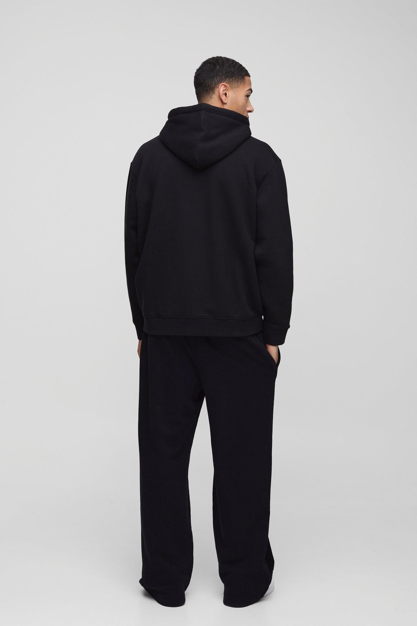 Oversized Boxy Ofcl Applique Zip Through Hoodie | boohooMAN USA Product Image