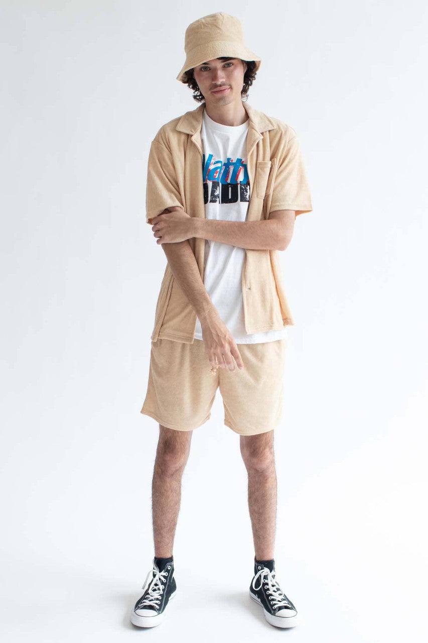 Tan Terry Shorts Product Image