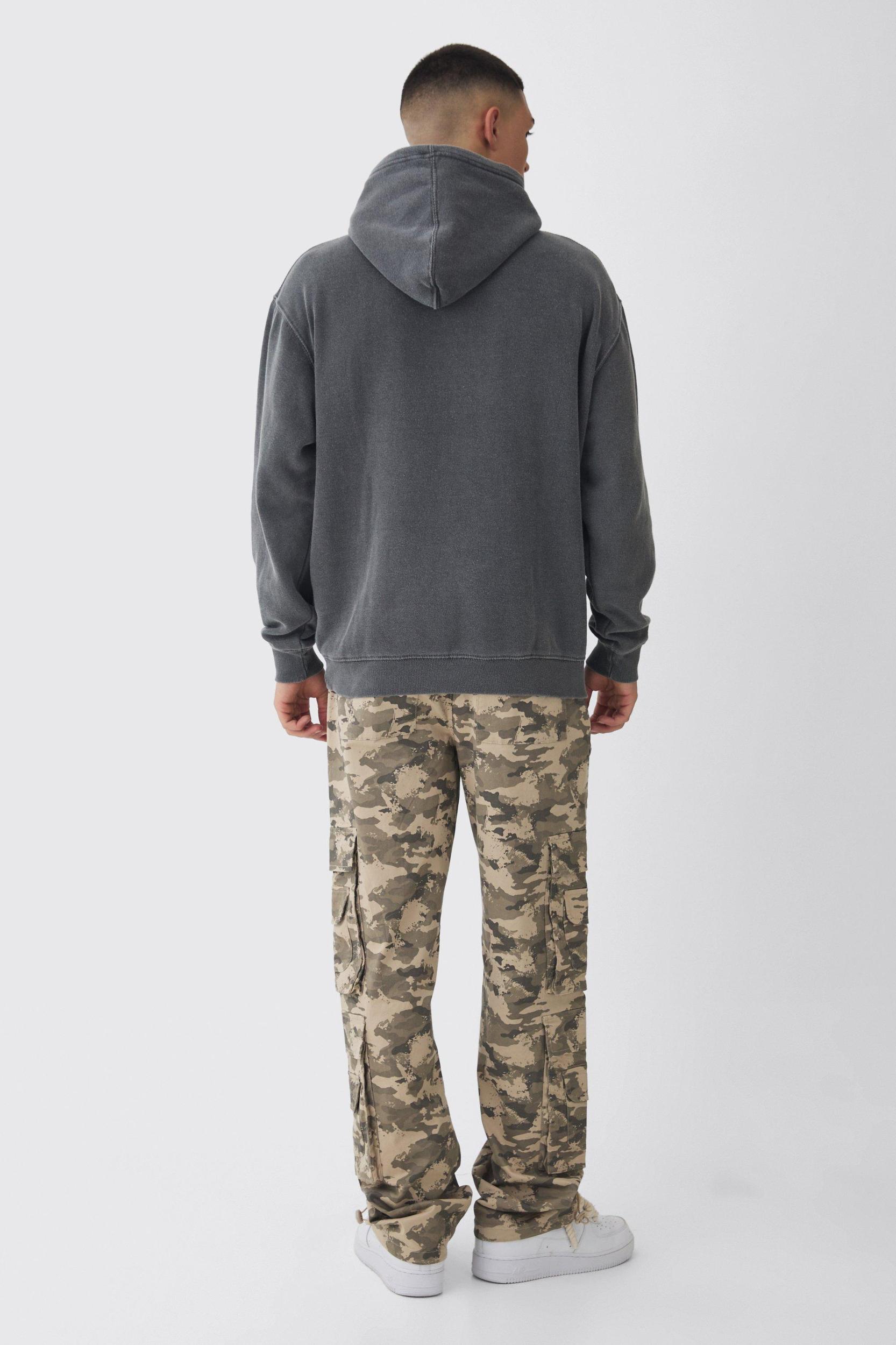 Oversized Pixar Cars Wash License Print Hoodie | boohooMAN USA Product Image