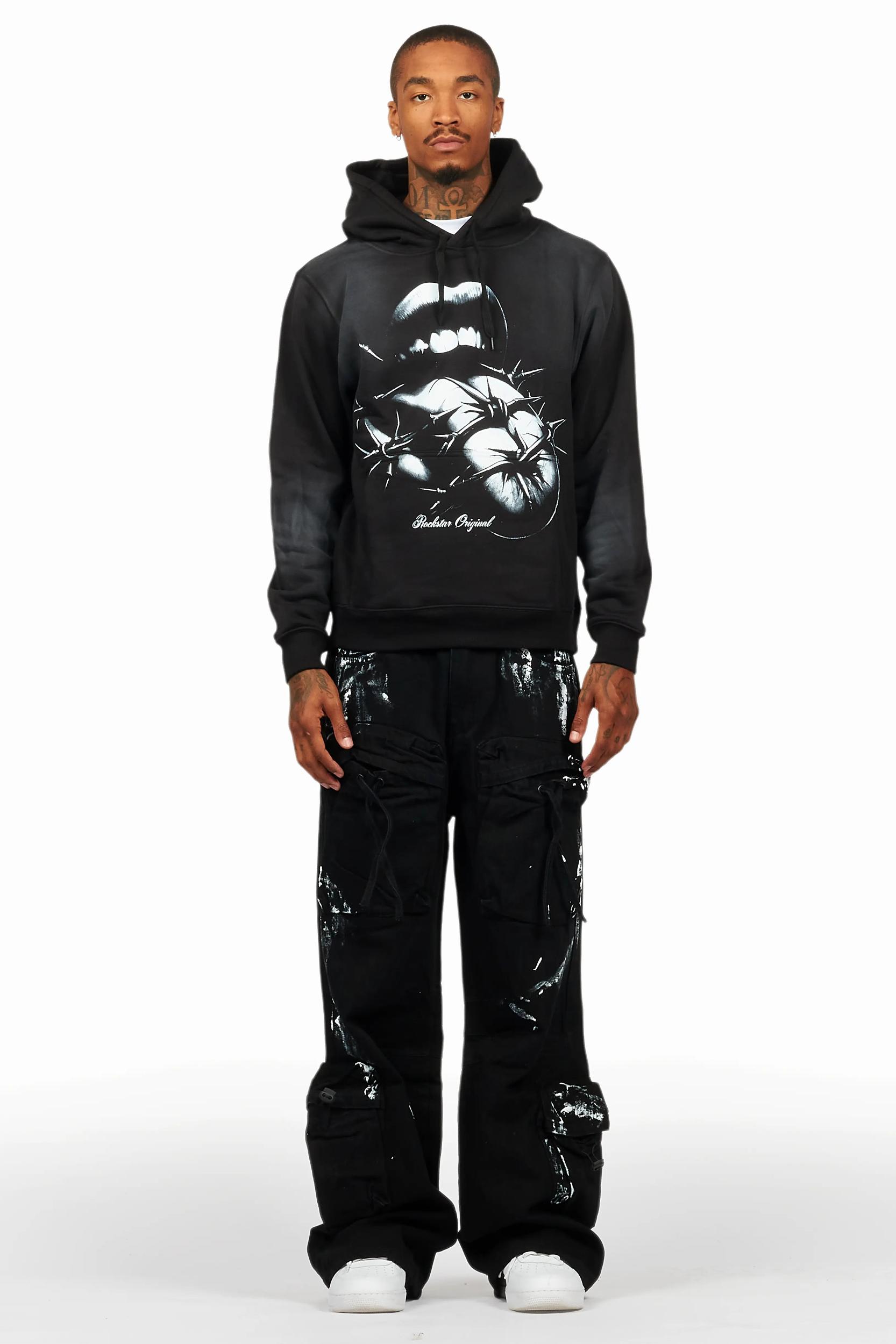 Schmear Black/White Hoodie/Baggy Fit Jean Bundle Male Product Image
