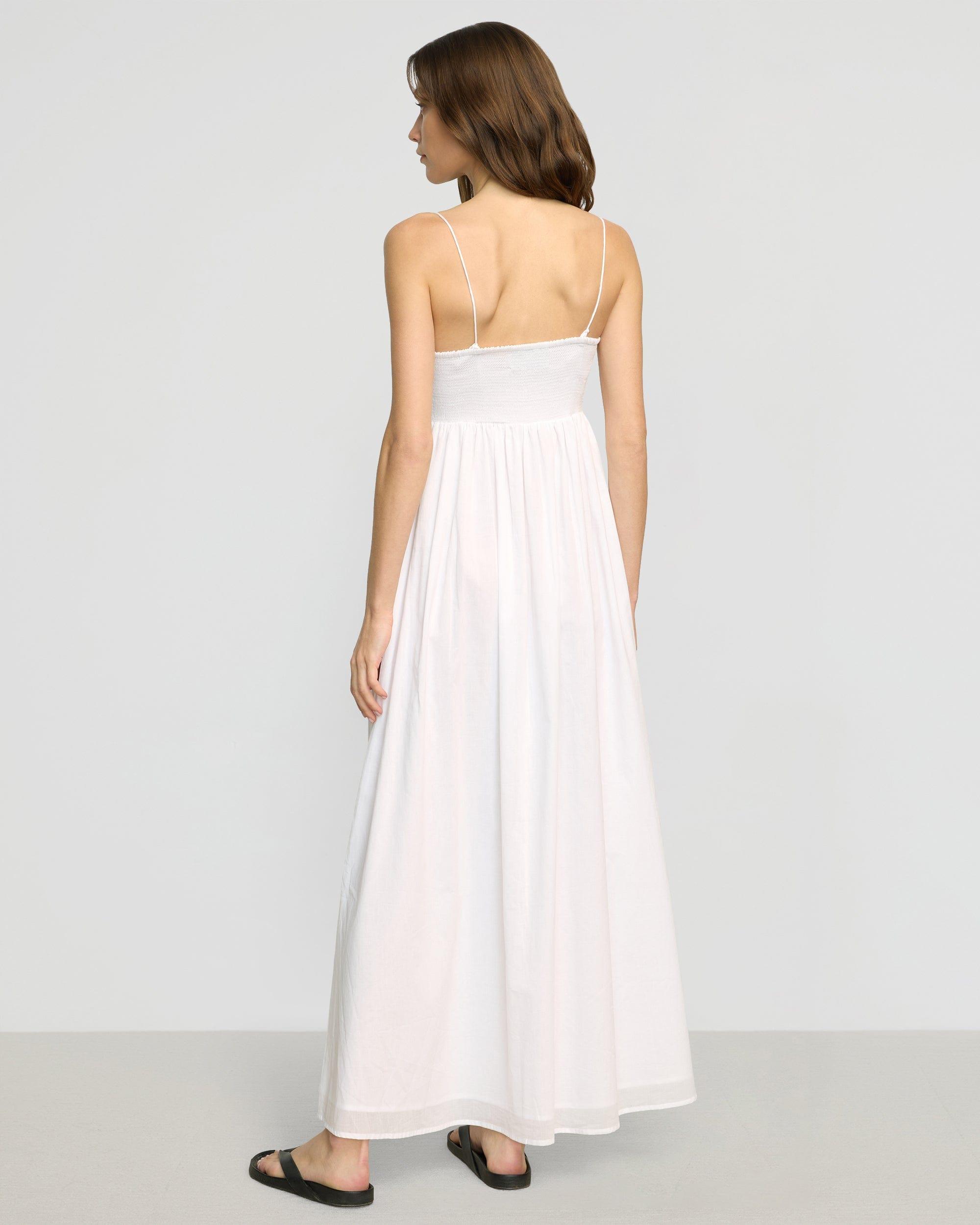 Aurora Ruched Organic Cotton Maxi Dress Product Image