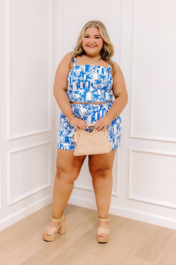 Mykonos Muse Linen-Blend Crop Top Curves Product Image