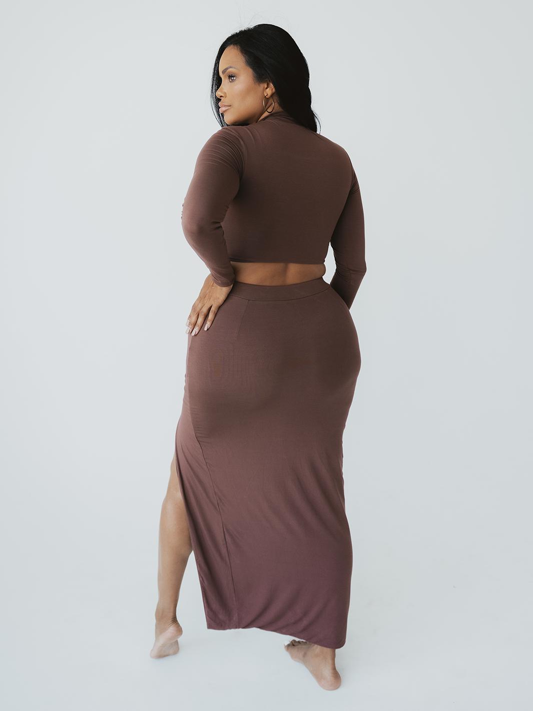 V Cut Maxi Skirt Product Image