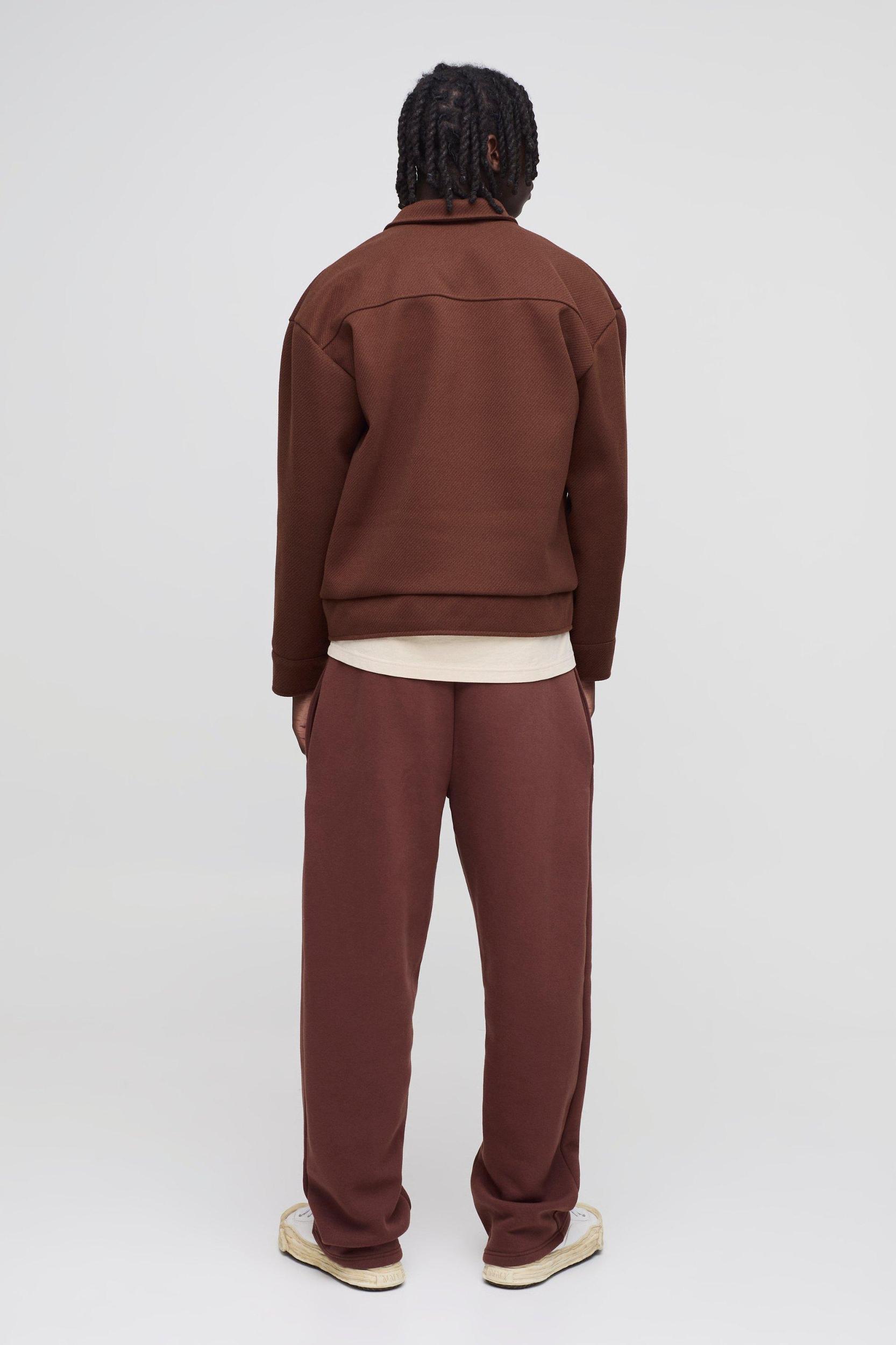 Boxy Herringbone Trucker Jacket | boohooMAN USA Product Image