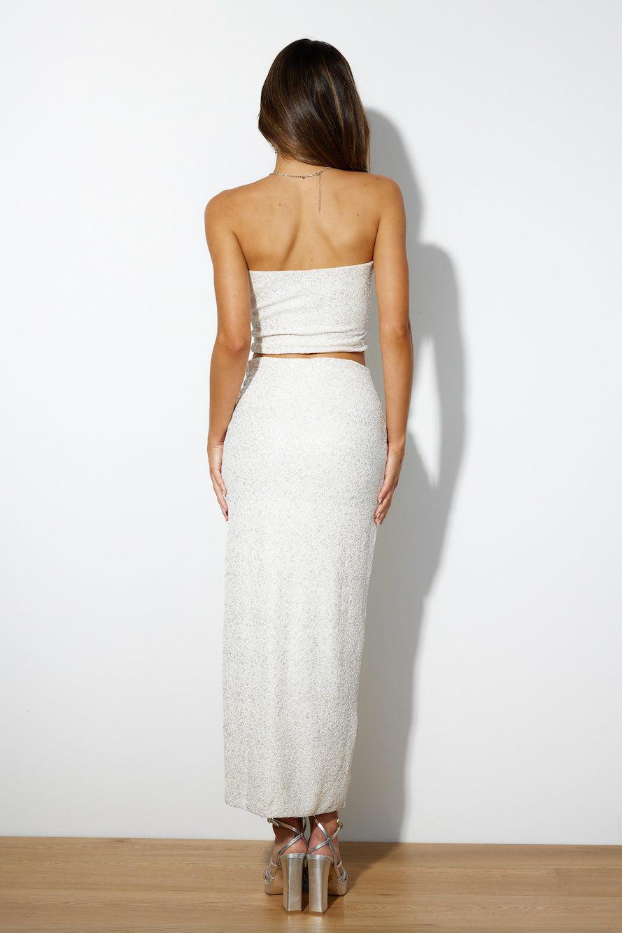 Magic Love Midi Skirt Beige Product Image