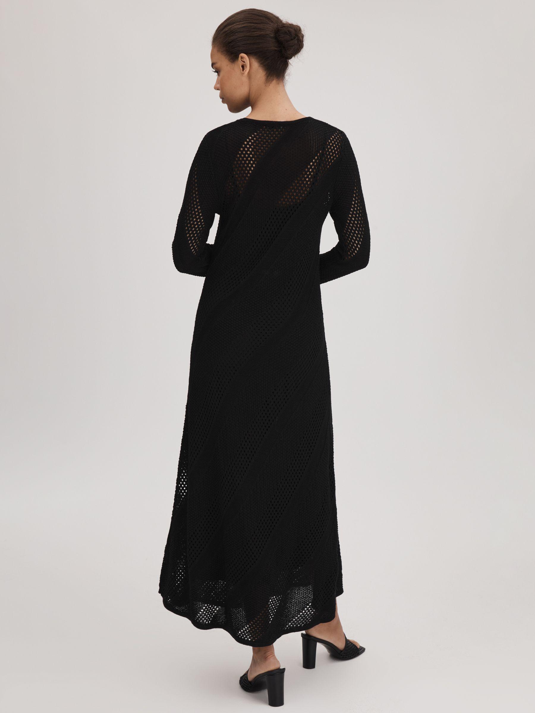 Florere Crochet Midi Dress in Black Product Image