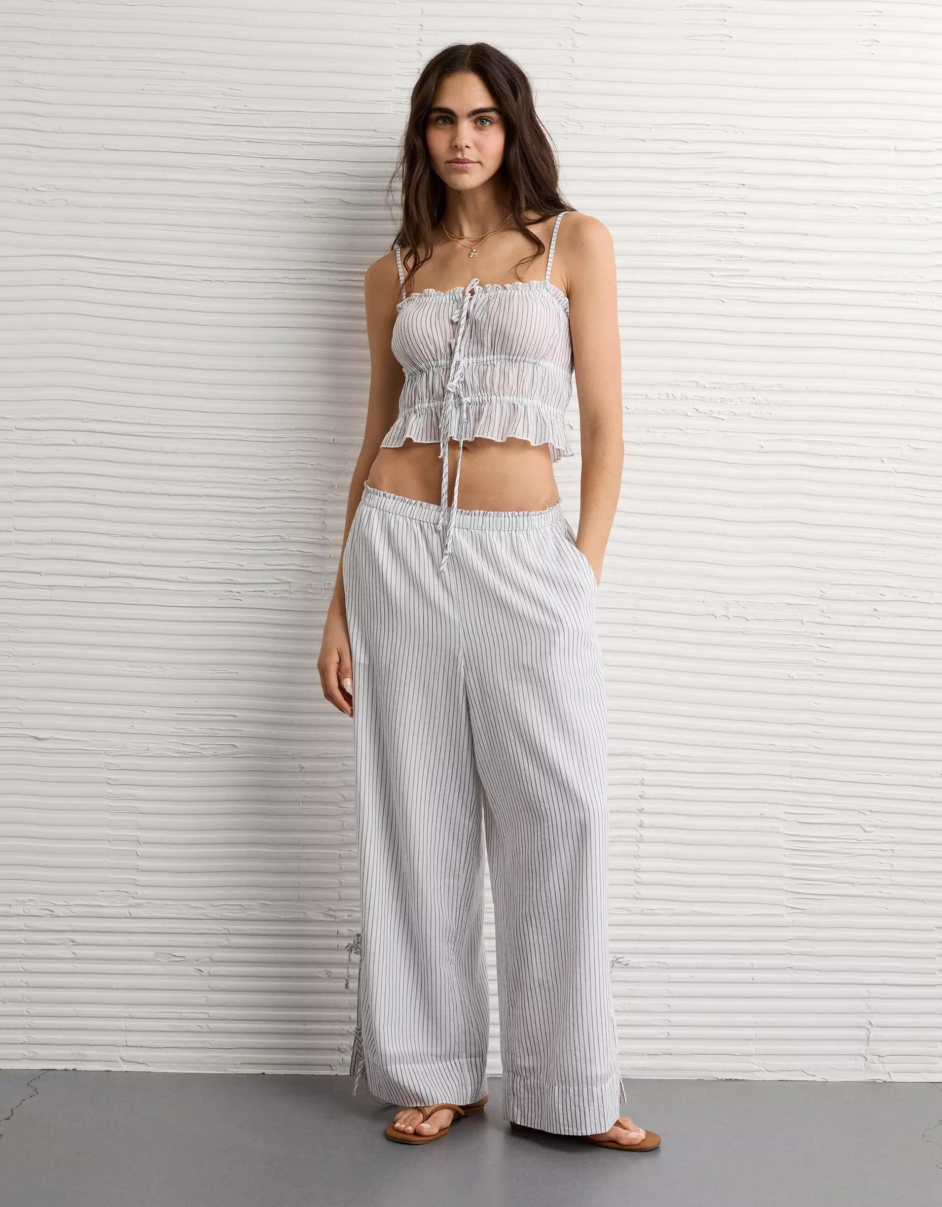 AE Tiered Ruched Tank Top Product Image