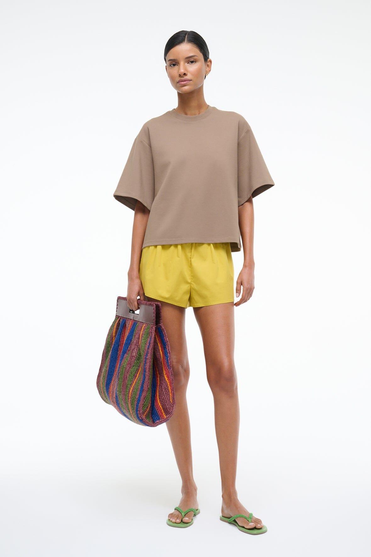 RUE TOTE BAG | JUNGLE STRIPE RAFFIA Product Image