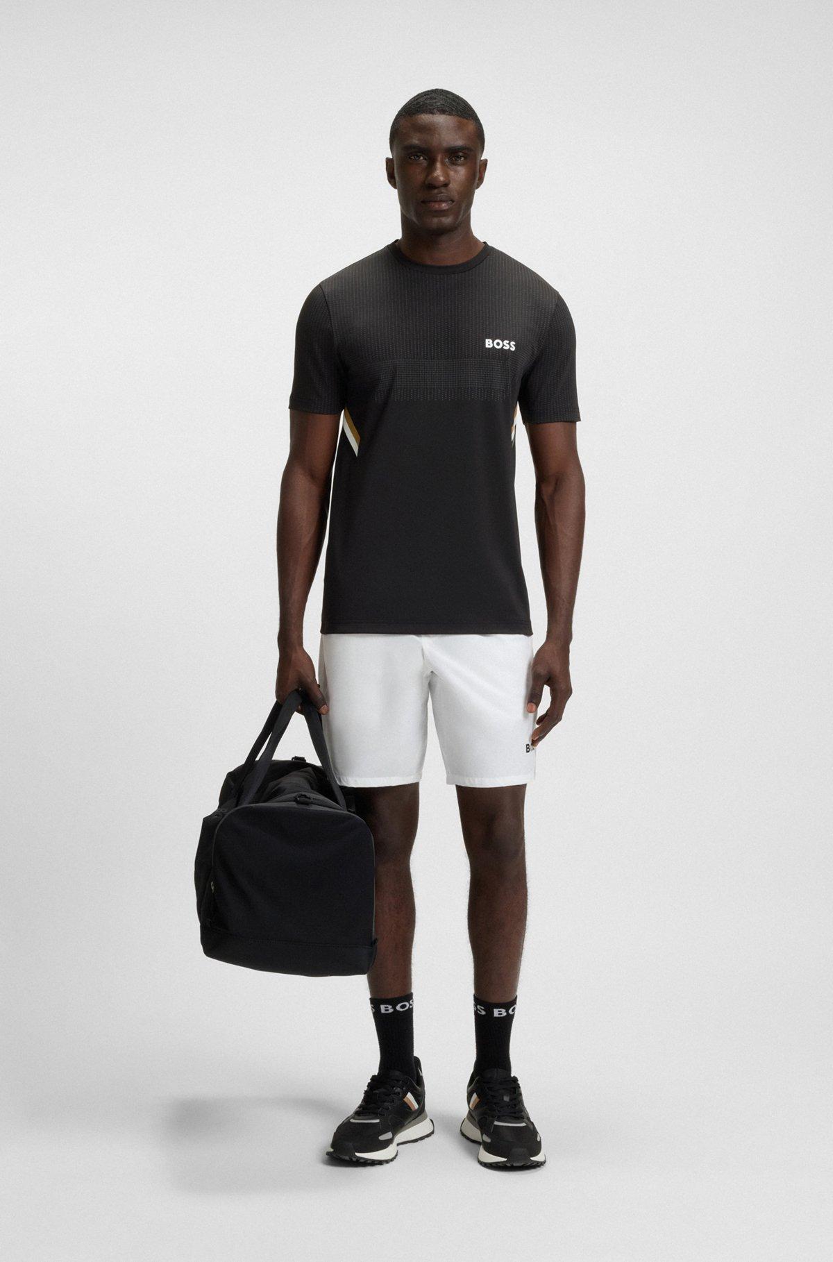 BOSS - Active slim-fit T-shirt with moisture management - Black Product Image