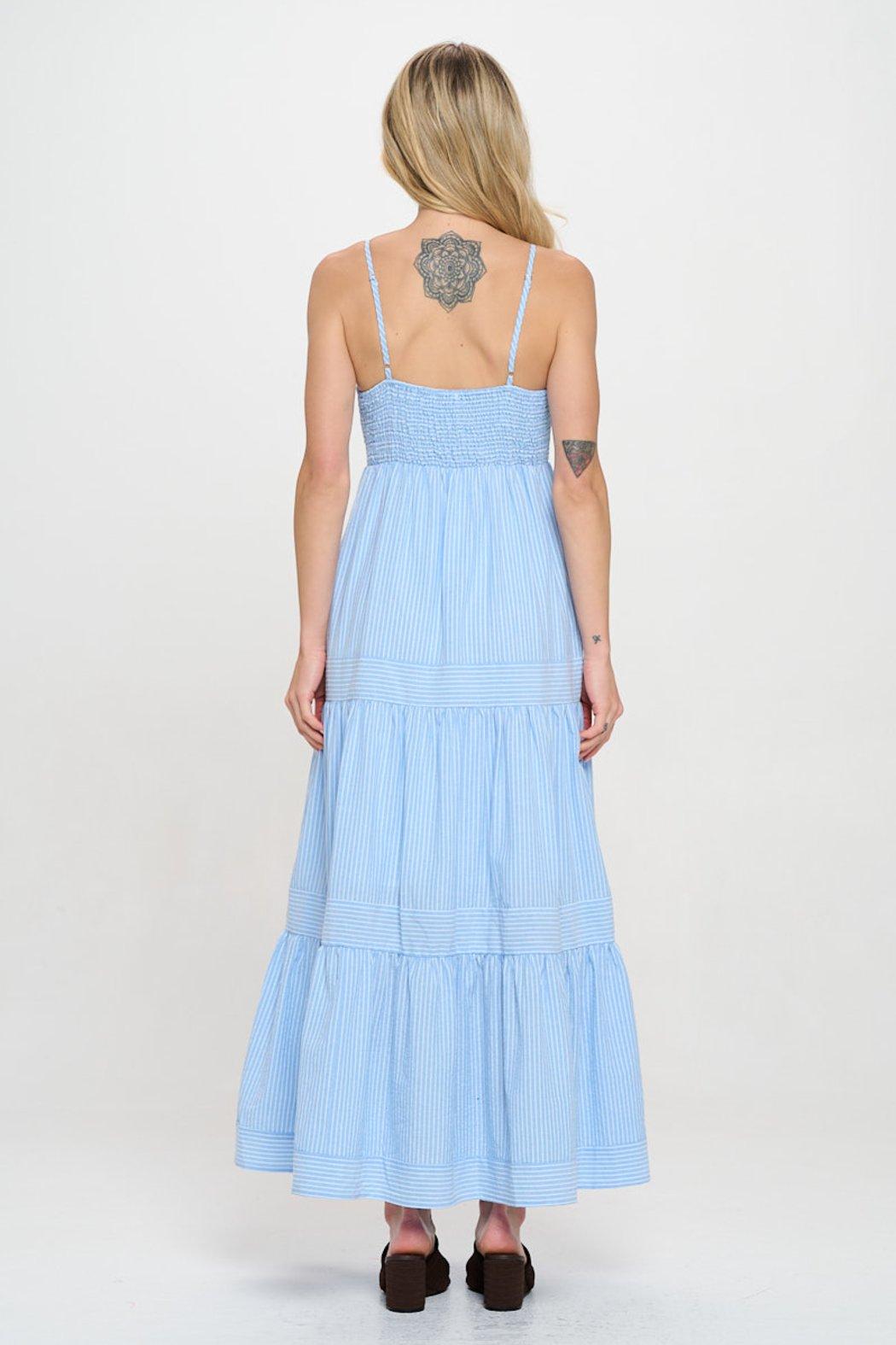 Cerulean Stripe Maxi Dress Product Image