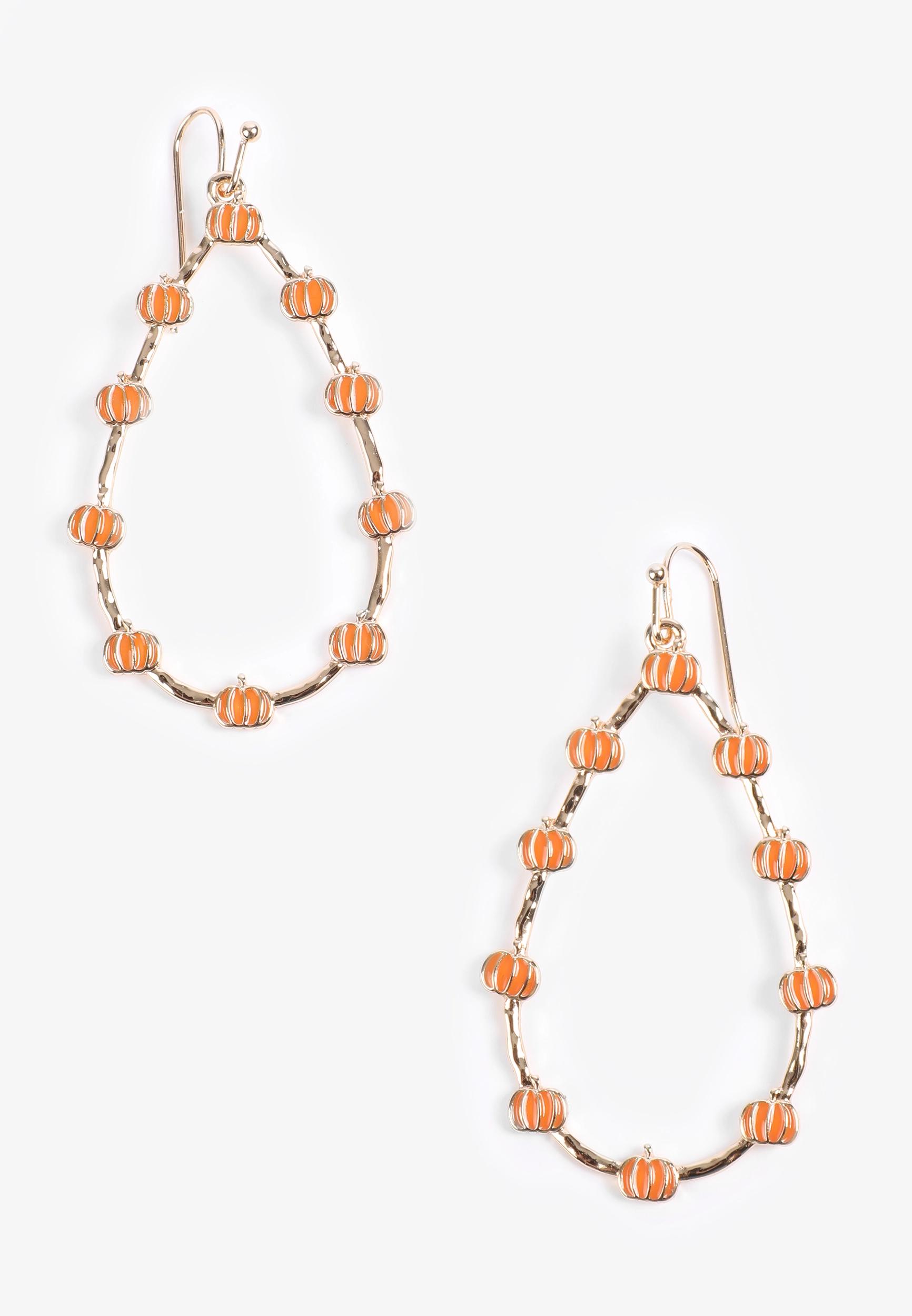 Mini Pumpkin Teardrop Earrings Product Image