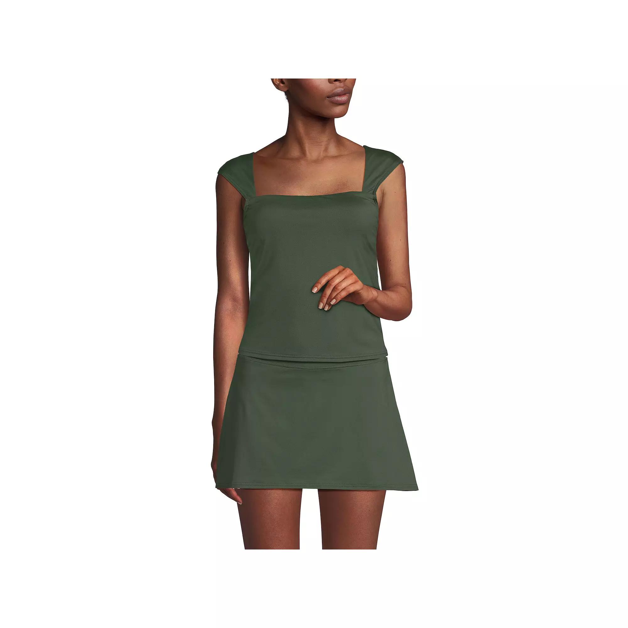 Women's Lands' End Square Neck Underwire Tankini Swim Top,  Product Image