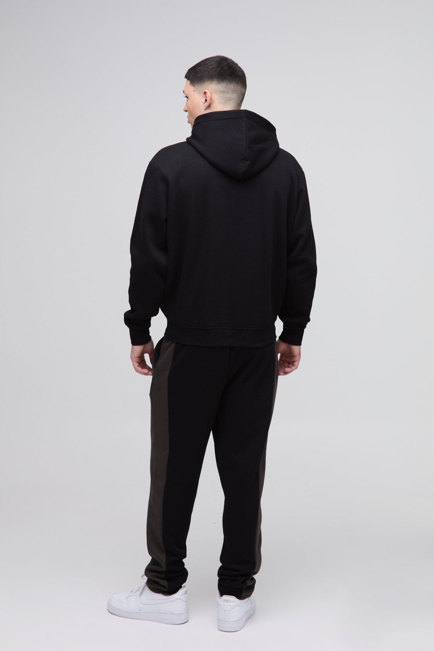 Man Colour Block Hooded Tracksuit | boohooMAN USA Product Image