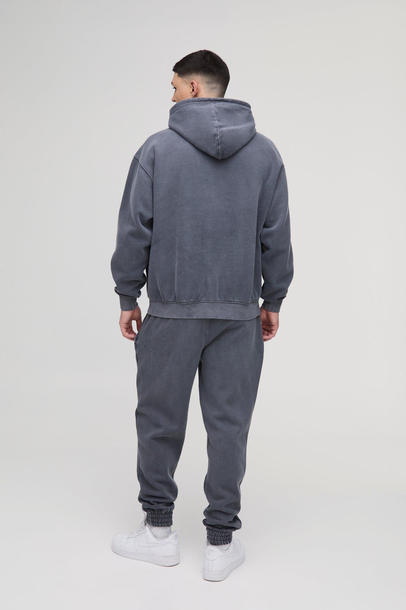 Oversized Worldwide Homme Washed Hooded Tracksuit | boohooMAN USA Product Image