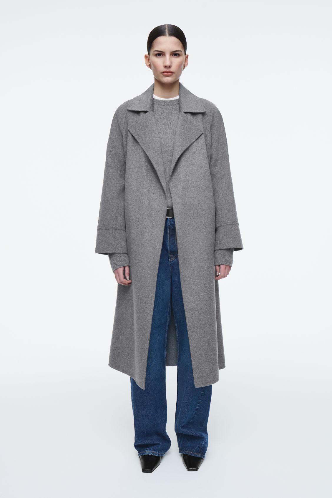 BELTED DOUBLE-FACED WOOL COAT Product Image