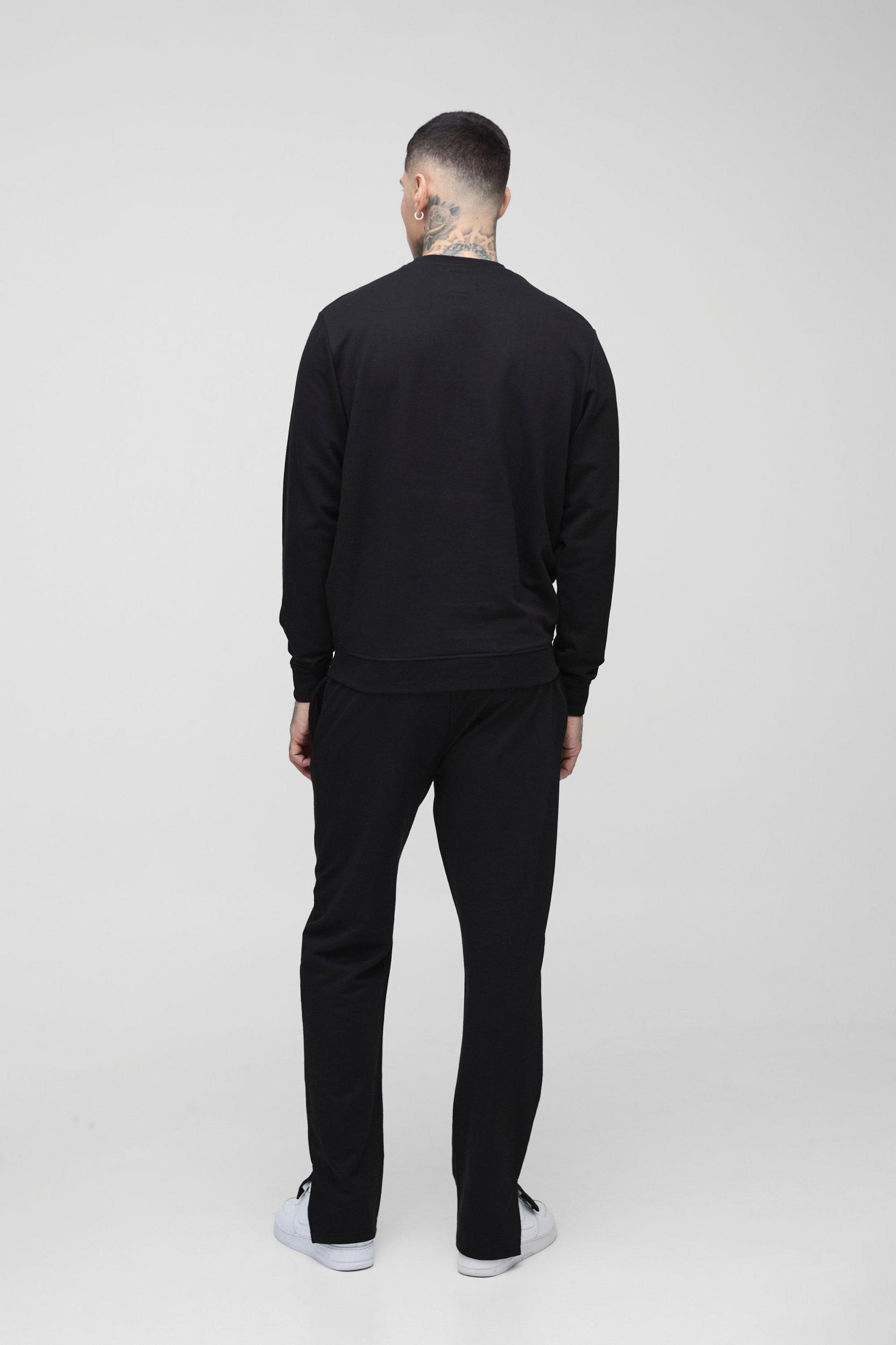 Tall Lightweight Regular Fit Split Hem Basic Sweatpants | boohooMAN USA Product Image