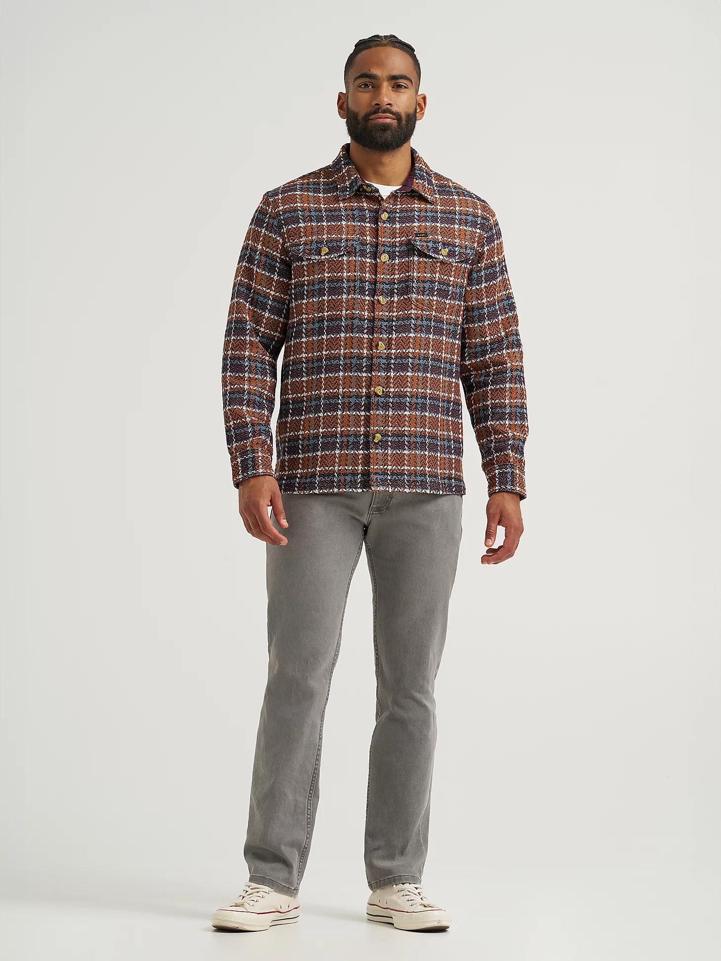 Men's Textured Plaid Overshirt | Men's Tops & Tees | Lee® Product Image