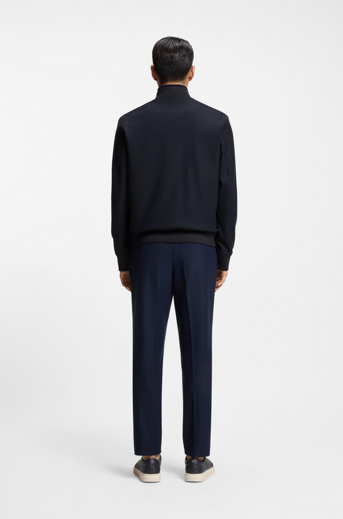 Brushed slim-fit jacket in stretch flannel Product Image