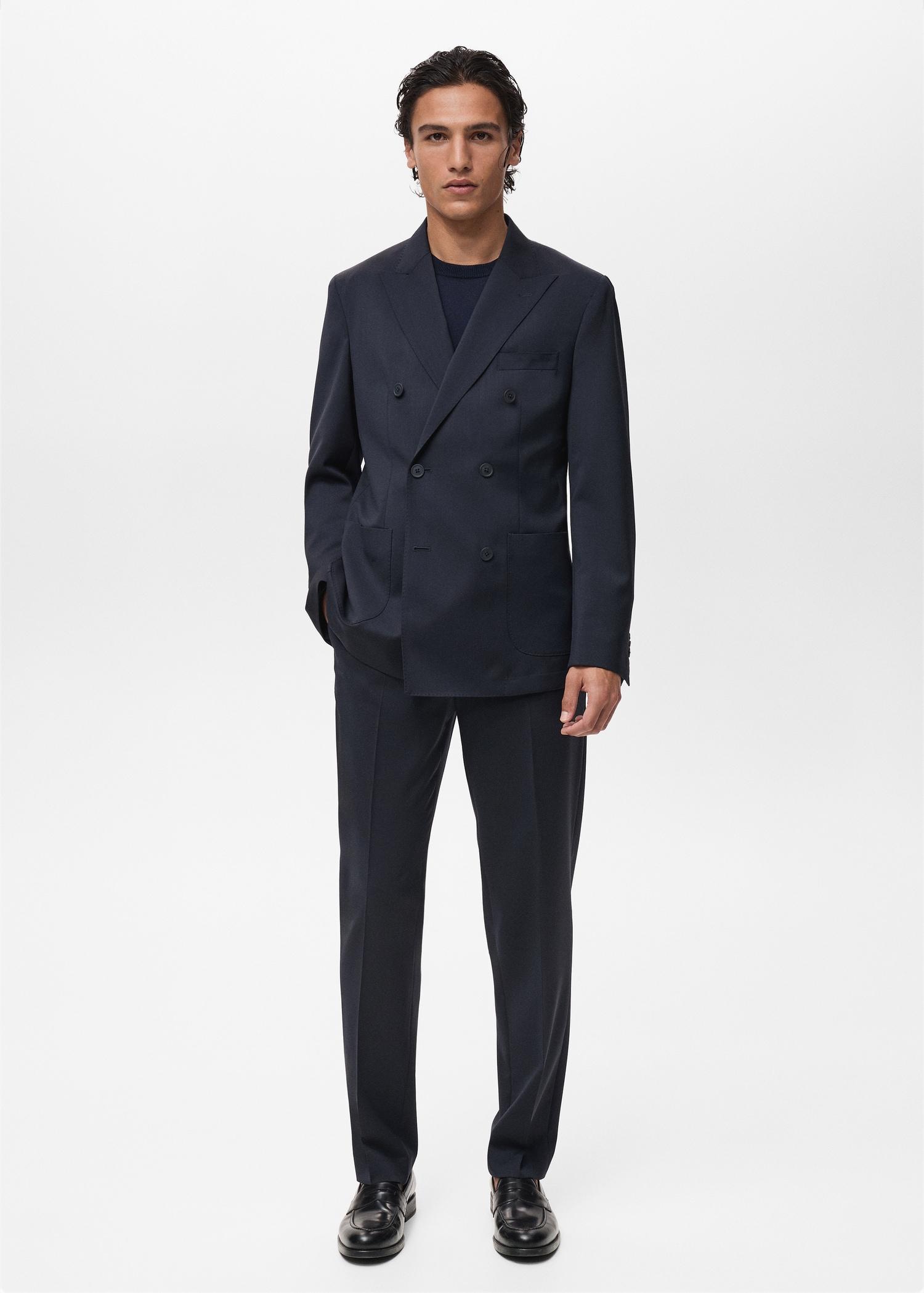 Cool wool suit pants - Men | MANGO USA Product Image